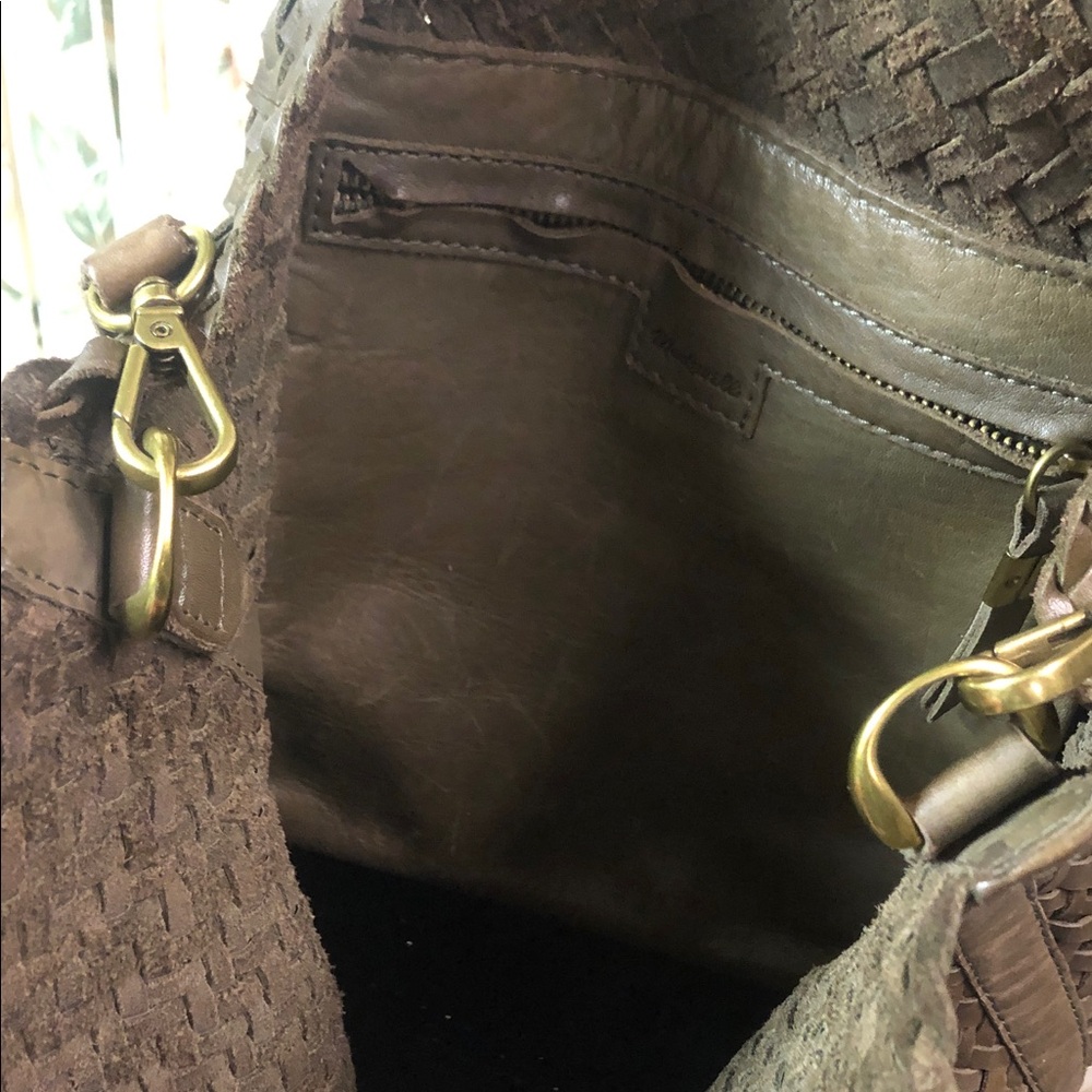 Madewell Olive Woven Shoulder Bag - Picture 8 of 13